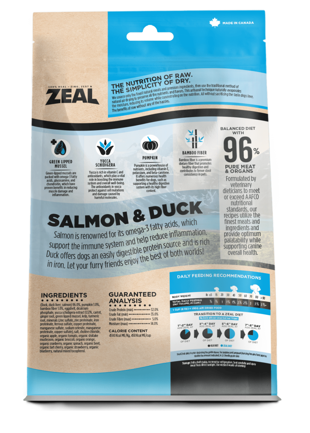 Zeal Gently Air-Dried Salmon & Duck for Dogs