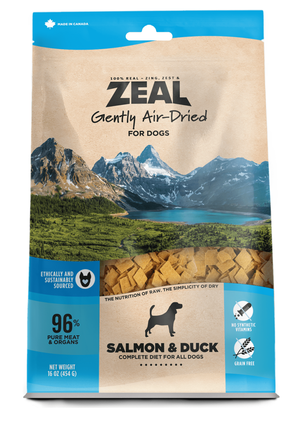 Zeal Gently Air-Dried Salmon & Duck for Dogs